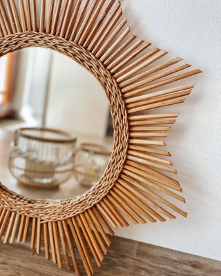 Zrkadlo s nádychom prírody v domácnosti 🎋 #ratanovezrkadlo #prirodnyratan #ratali #zrkadlo